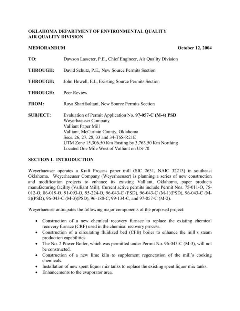 Weyerhaeuser Company Permit No. 97057C (M