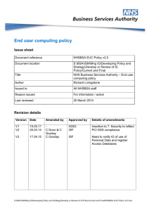 End user computing policy - NHS Business Services Authority