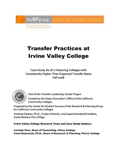 Irvine Valley College Case Study