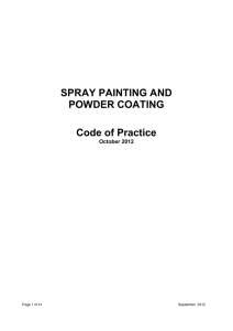 Spray Painting and Powder Coating Code of Practice