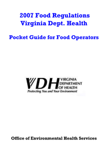 F O O D   C O D E - Virginia Department of Health