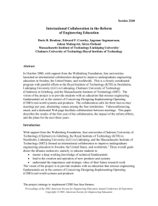 International Collaboration in the Reform of Engineering