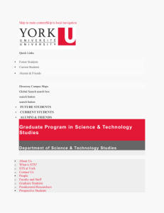 STS 6301 3 - York University