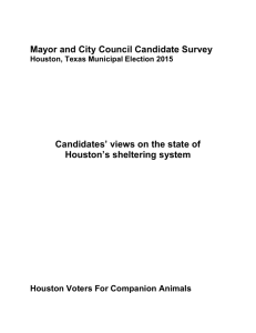 QUESTIONNAIRE - Houston Voters For Companion Animals