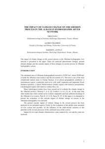 The impact of climatic change in the erosion processe on the