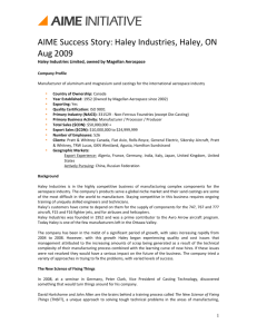 Haley Industries Ltd. - Yves Landry Foundation