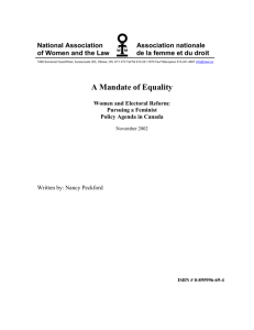 Women and Electoral Reform - National Association of Women and