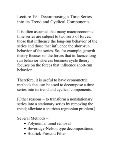 Lecture 19 - Decomposing a Time Series into its Trend and Cyclical
