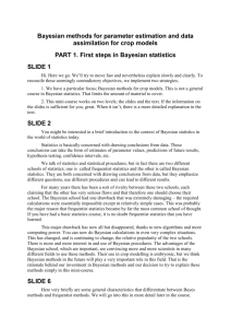 PART 1. First steps in Bayesian statistics