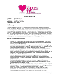 job description - The Shade Tree
