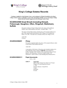 KCAR/6/2/1 - King`s College, Cambridge