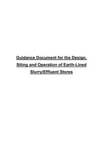 Guidance document for Earth-Lined Slurry/Effluent Stores