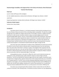 Dissolved Oxygen Variability in the Sangamon River in the Vicinity