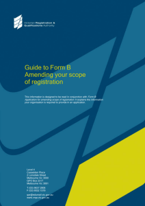 Guide to Form B - Victorian Registration and Qualifications Authority
