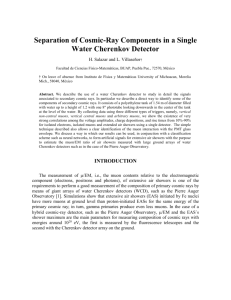 Separation of Cosmic-Ray Components in a Single Water