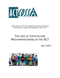 Ice Inquiry – briefing notes - ACT Council of Social Service