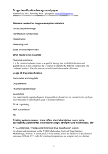 Drug classification background paper