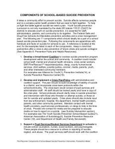 Components of School Based Suicide Prevention