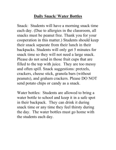 Snacks and Water Bottles - Summit Hill School District 161