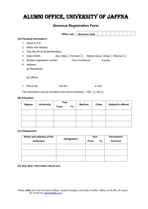 Alumnus Registration Form