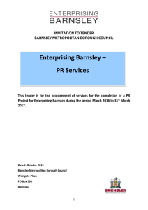 PR services for BMBC`s Enterprising Barnsley Team