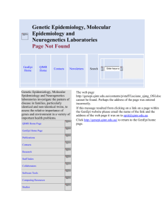 QIMR Genetic Epidemiology Laboratory Home Page