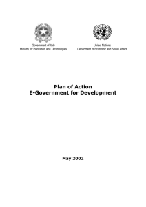 Plan of Action on E-Government for Development