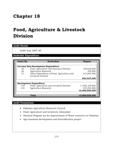 Chapter 18: Food Agriculture and Livestock Division Chapter 18