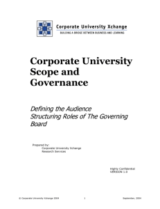 Corporate University Organization Design