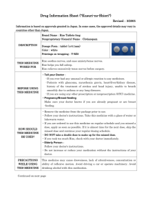 Drug Information Sheet ("Kusuri-no