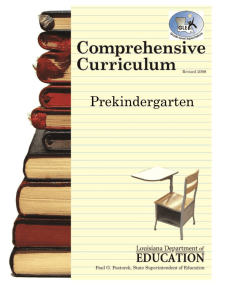 Preschool Comprehensive Curriculum Introduction