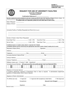 Form 0017 - Registrar - University of Pittsburgh