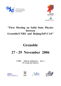 Tentative program (Grenoble) - Institut NÉEL