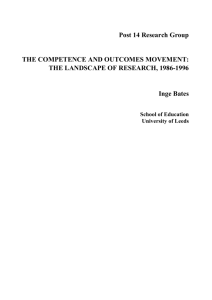the competence and outcomes movement