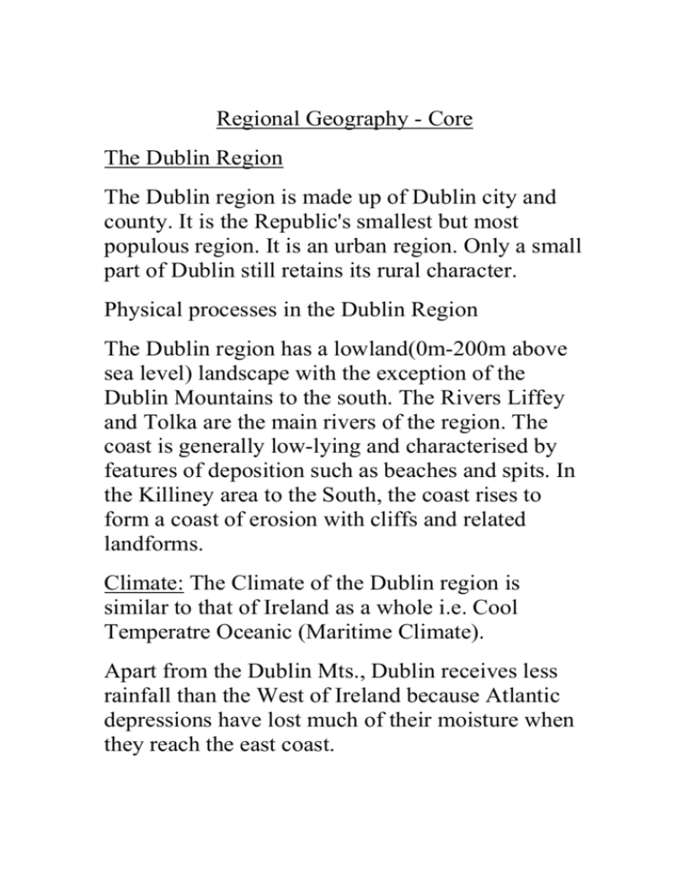 Regional Geography Core Ramsgrange Community School