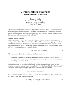 6. Probabilistic Inversion - Applied Mathematics