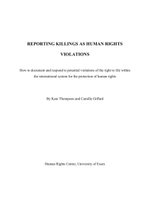reporting killings as human rights violations