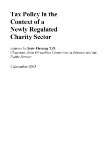 A comprehensive reform of the law relating to charities will be