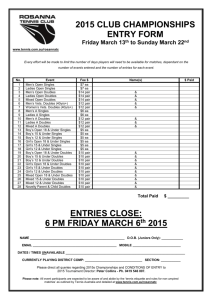 RTC Club Champs 2015 Entry Form