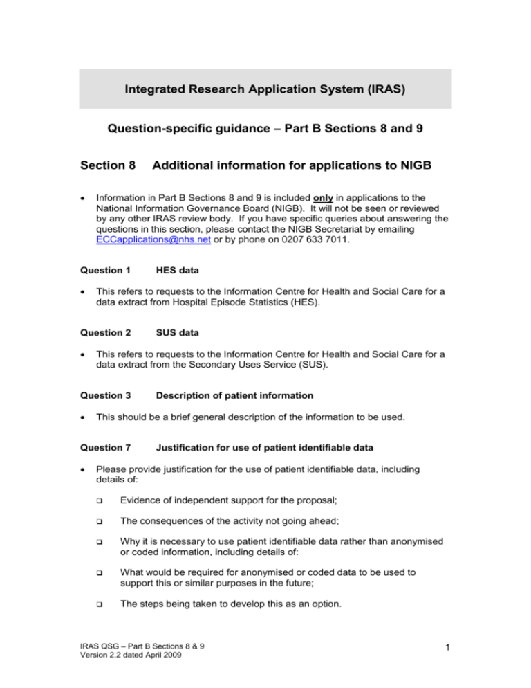 research application documents