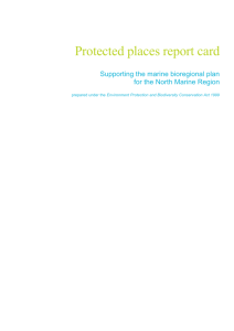 Protected places report card - Supporting the marine bioregional