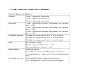 APPENDIX A: Characteristics Included in the ACA Questionnaire