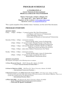 Complete Program Schedule - Clairmont Heights Civic Association