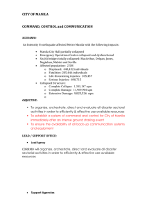CITY OF MANILA COMMAND, CONTROL and COMMUNICATION