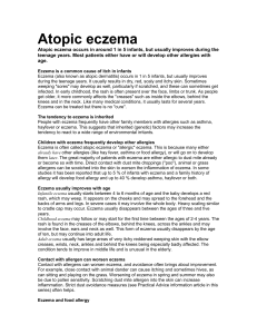 Atopic eczema - Asthma And Allergy Center