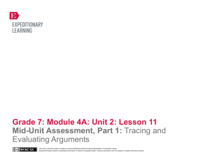 Grade 7 ELA Module 4A, Unit 2, Lesson 11