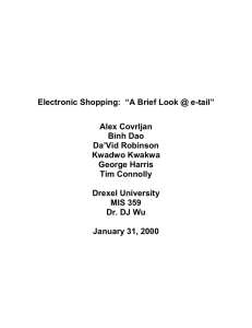 Electronic Shopping - Drexel University
