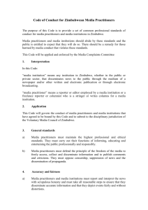 Code of Conduct for Zimbabwean Media Practitioners