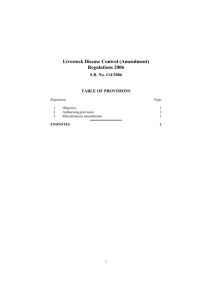 Livestock Disease Control (Amendment) Regulations 2006