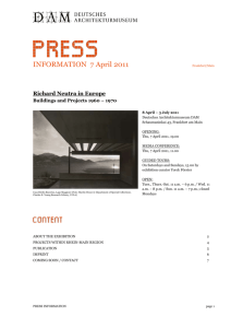 RICHARD NEUTRA IN EUROPE. BUILDINGS AND PROJECTS
